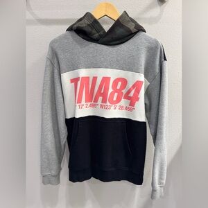 TNA Gray, Black, and Pink Women’s Hoodie